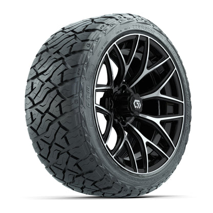 GTW Monaco Black/Machined 16 in Wheels with 225/40-R16 Maverick Hybrid Tires – Full Set