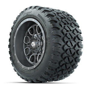 GTW® Volt Gunmetal 12 in Wheels with 20X10-12 Nomad Steel Belt Radial All-Terrain Tires – Full Set