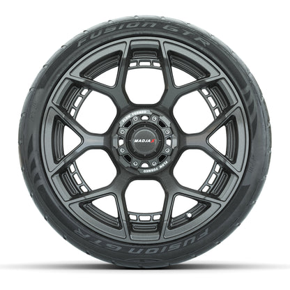 Set of (4) 15" MadJax® Flow Form Evolution Gunmetal Wheels with GTW® Fusion GTR Street Tires