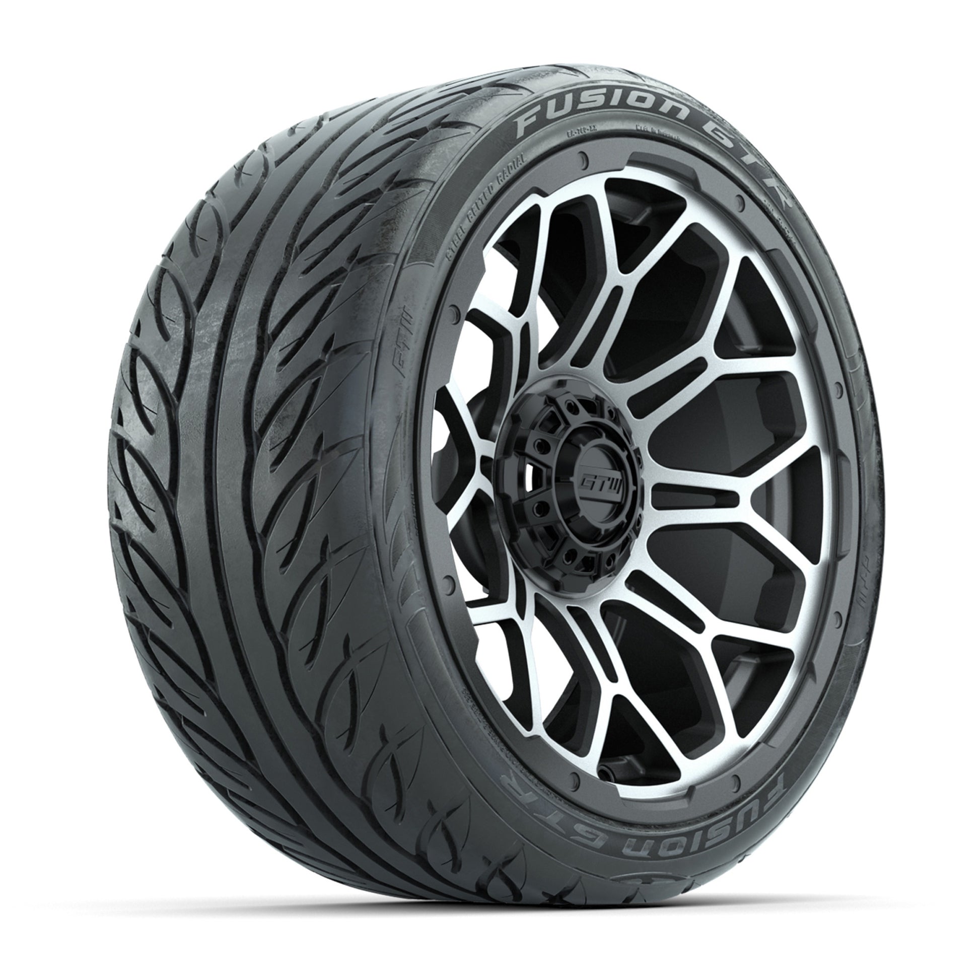 GTW Bravo Matte Gray 15 in Wheels with 215/40-R15 Fusion GTR Steel Belt Radial Street Tires – Full Set