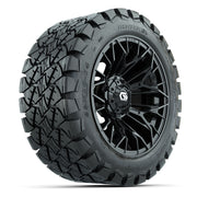 GTW Stellar Black 14 in Wheels with 22X10-14 Timberwolf All-Terrain Tires – Full Set