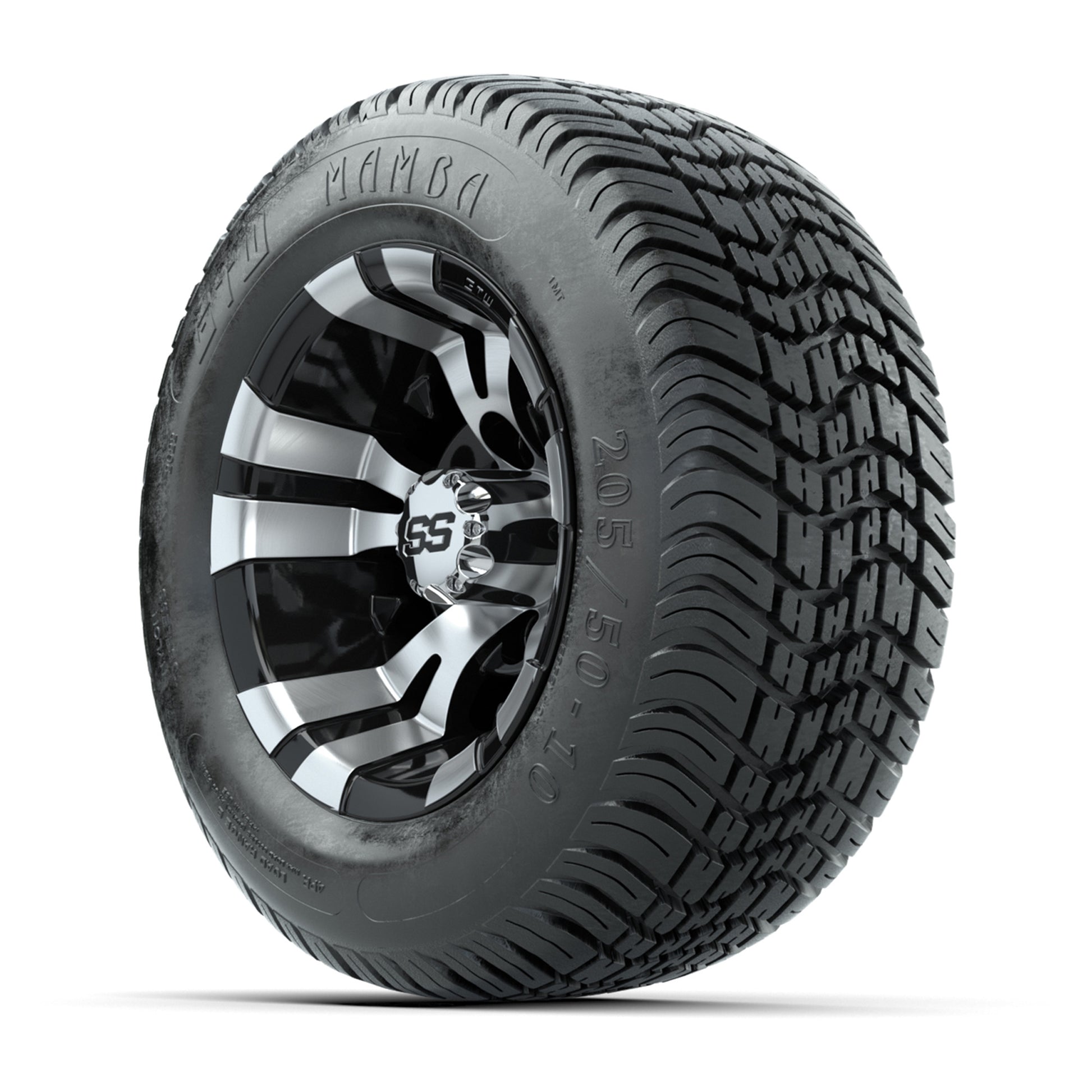 Set of (4) 10 in GTW Vampire Wheels with 205/50-10 GTW Mamba Street Tires