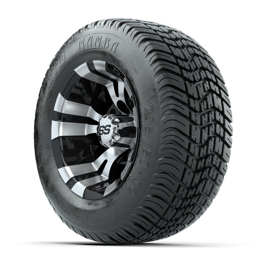 Set of (4) 10 in GTW Vampire Wheels with 205/50-10 GTW Mamba Street Tires