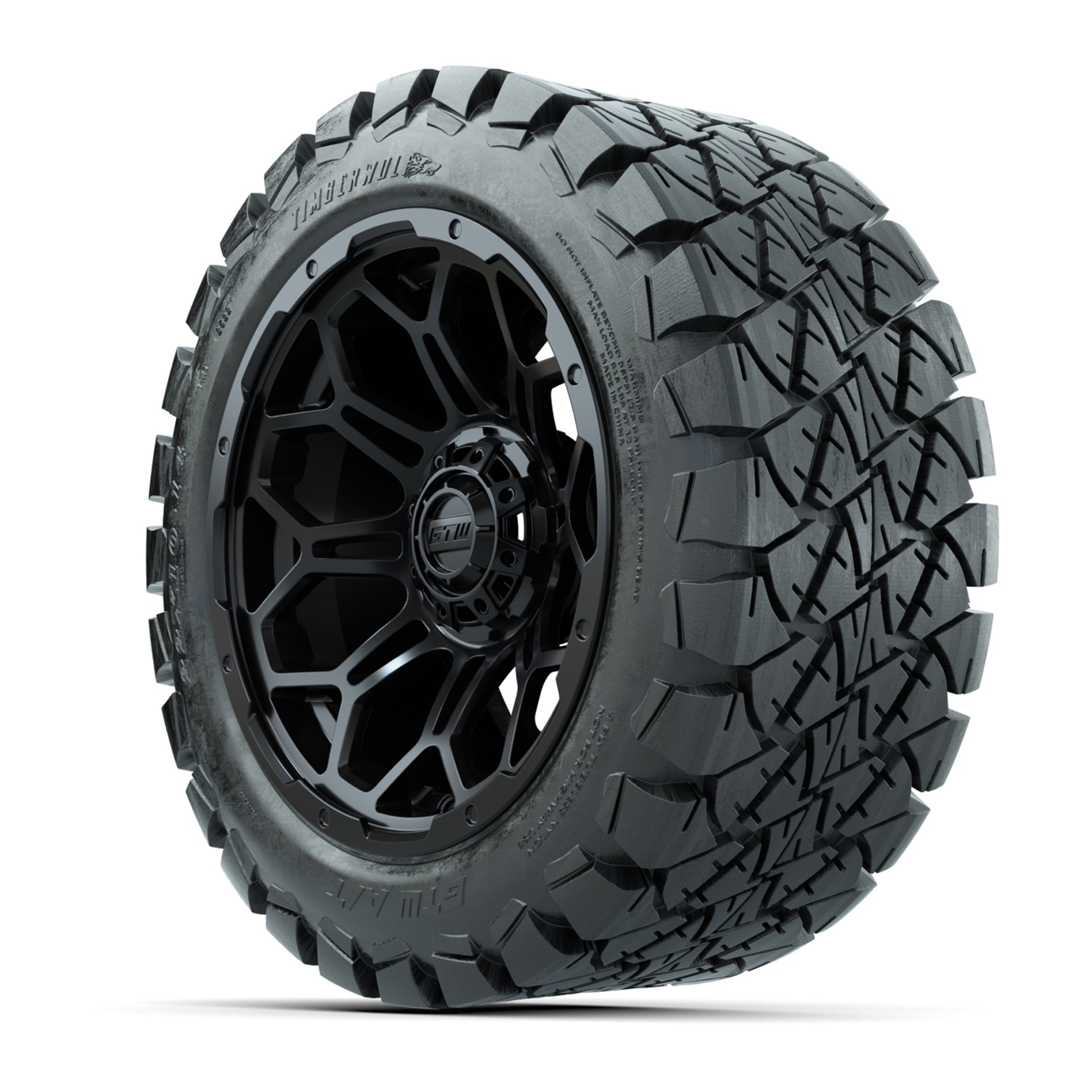 Set of (4) 14 in GTW Bravo Wheels with 22x10-14 GTW Timberwo - 3/4 view