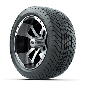 GTW Storm Trooper Black and Machined 12 in Wheels with 18in Mamba Street Tires – Set of 4