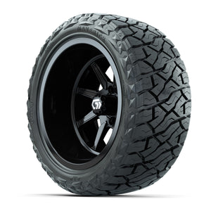 GTW Reaper Gloss Black 15 in Wheels with 23X10-R15 Maverick Steel Belted Radial All-Terrain Tires – Full Set