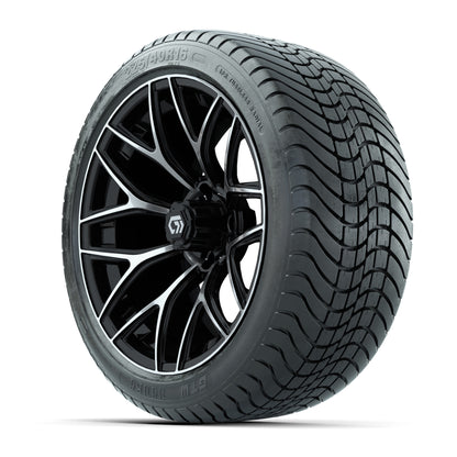 GTW Monaco Black/Machined 16 in Wheels with 225/40-R16 Mamba Street Tires – Full Set