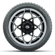 GTW Nexus Black/Silver 14 in Wheels with 225/30-14 Mamba Str - front view