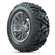 GTW Stellar Chrome 14 in Wheels with 25x10-14 Barrage Mud Ti - 3/4 view