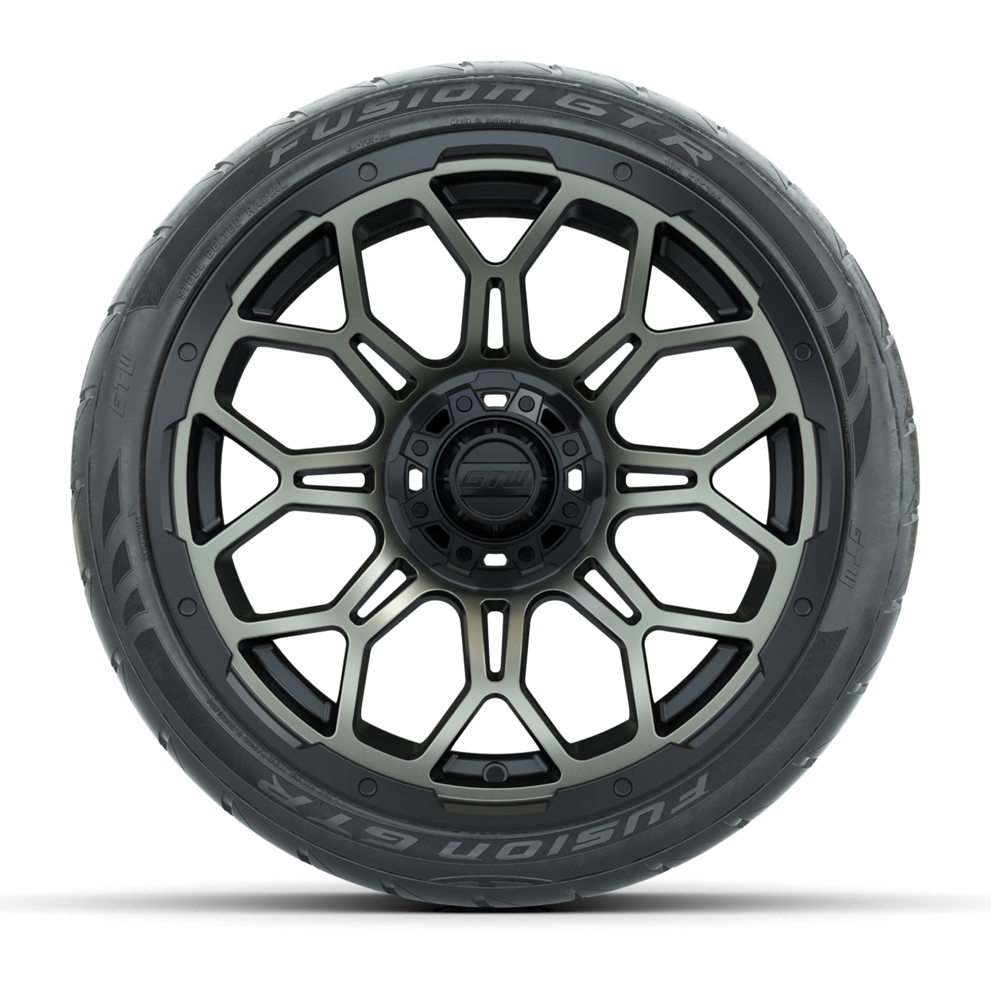 GTW Bravo Matte Bronze 15 in Wheels with 215/40-R15 Fusion G - 3/4 view