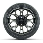 GTW Bravo Matte Bronze 15 in Wheels with 215/40-R15 Fusion G - front view