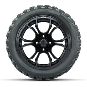 GTW Spyder Matte Black 14 in Wheels with 23x10-14 GTW Nomad  - front view