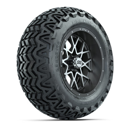 Set of (4) 14 in GTW Vortex Wheels with 23x10-14 GTW Predator All-Terrain Tires