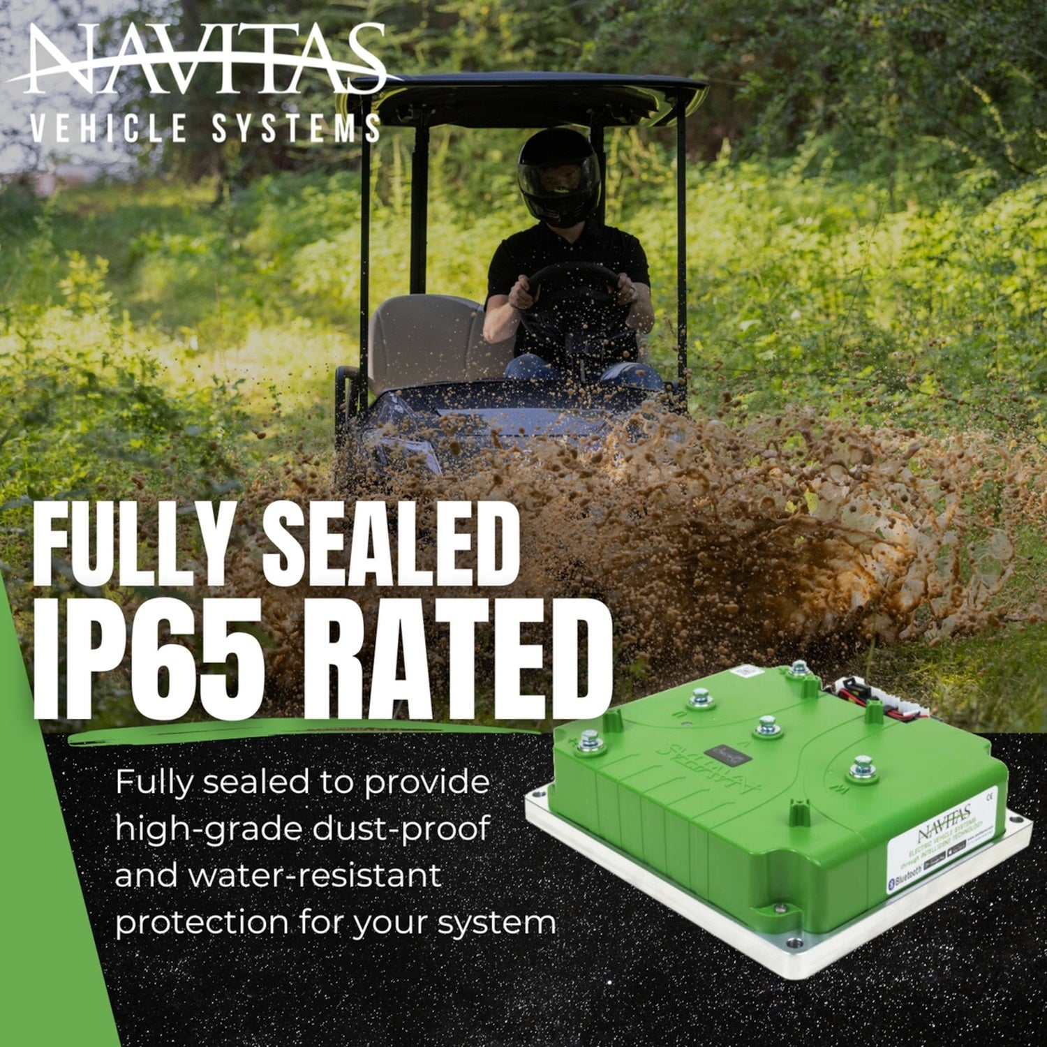 EZGO Shuttle, S6, L6, S4 H.O. 48v Models 600A 5KW Navitas DC to AC Conversion Kit