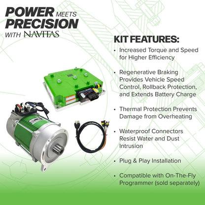 EZGO Shuttle, S6, L6, S4 H.O. 48v Models 600A 5KW Navitas DC to AC Conversion Kit