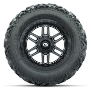 GTW Titan Black/Machined 14 in Wheels with 25x10-14 Barrage  - front view