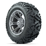 GTW Spyder Silver Brush 14 in Wheels with 25x10-14 Barrage M - 3/4 view