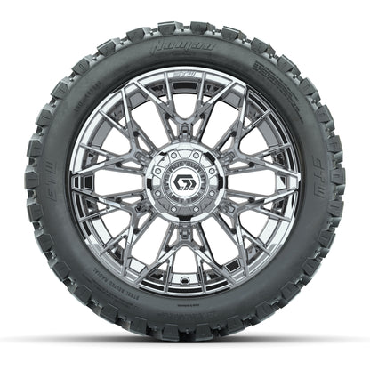 Set of (4) 14 in GTW® Stellar Chrome Wheels with 23x10-R14 N - front view
