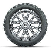 Set of (4) 14 in GTW® Stellar Chrome Wheels with 23x10-R14 N - front view