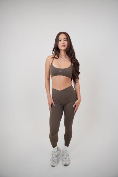 My Time Is Divine Brown Sculpt V-Waist Legging