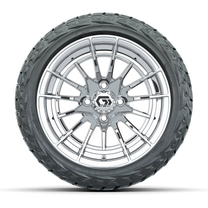 GTW Boost Chrome 14 in Wheels with 23x10.00-R14 Maverick All - front view
