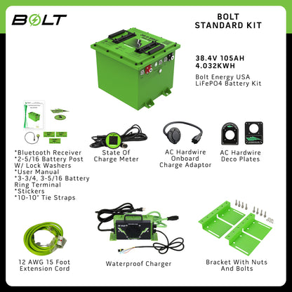 Bolt Energy 38V 105AH Standard Accessory Battery Kit
