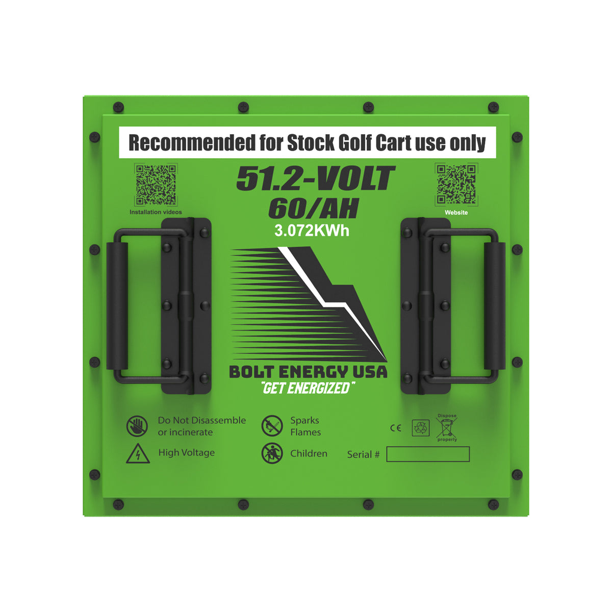 Bolt Energy 51V 60AH Professional Square Accessory Battery Kit