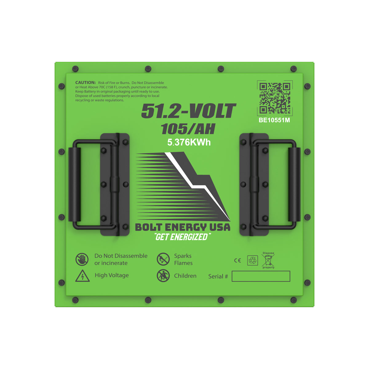 Bolt Energy 51V 105AH Professional Square Accessory Battery Kit