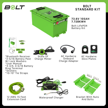 Bolt Energy 74V 105AH Standard Accessory Battery Kit