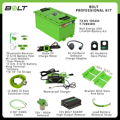 Bolt Energy 74V 105AH Professional Accessory Battery Kit