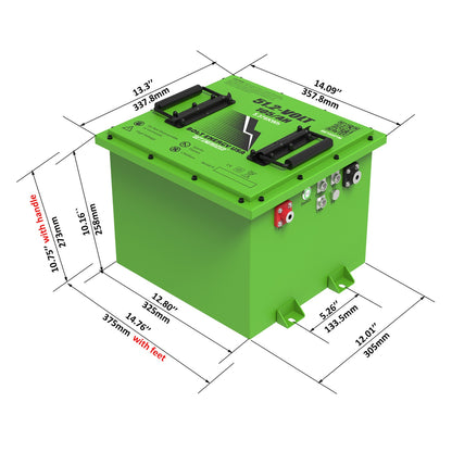 Bolt Energy 51V 105AH Square Heated Lithium Battery
