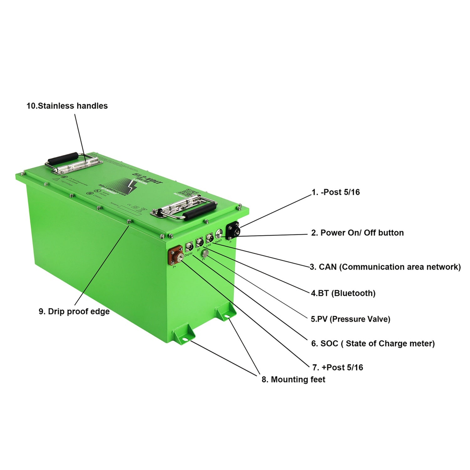 Bolt Energy 51V 105AH Thin Heated Lithium Battery