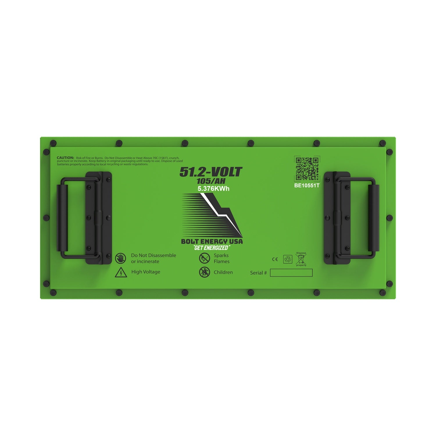 Bolt Energy 51V 105AH Thin Heated Lithium Battery