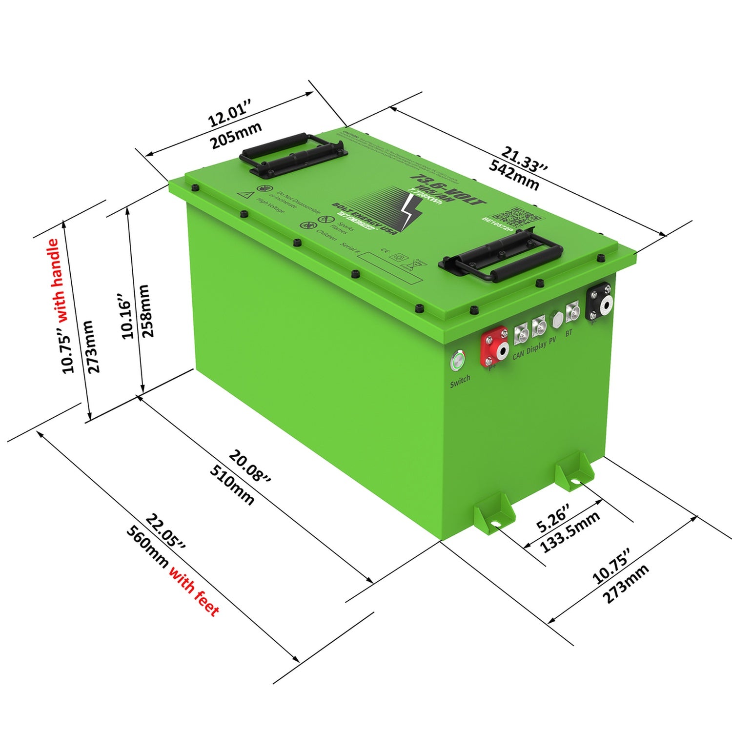 Bolt Energy 74V 105AH Lithium Battery