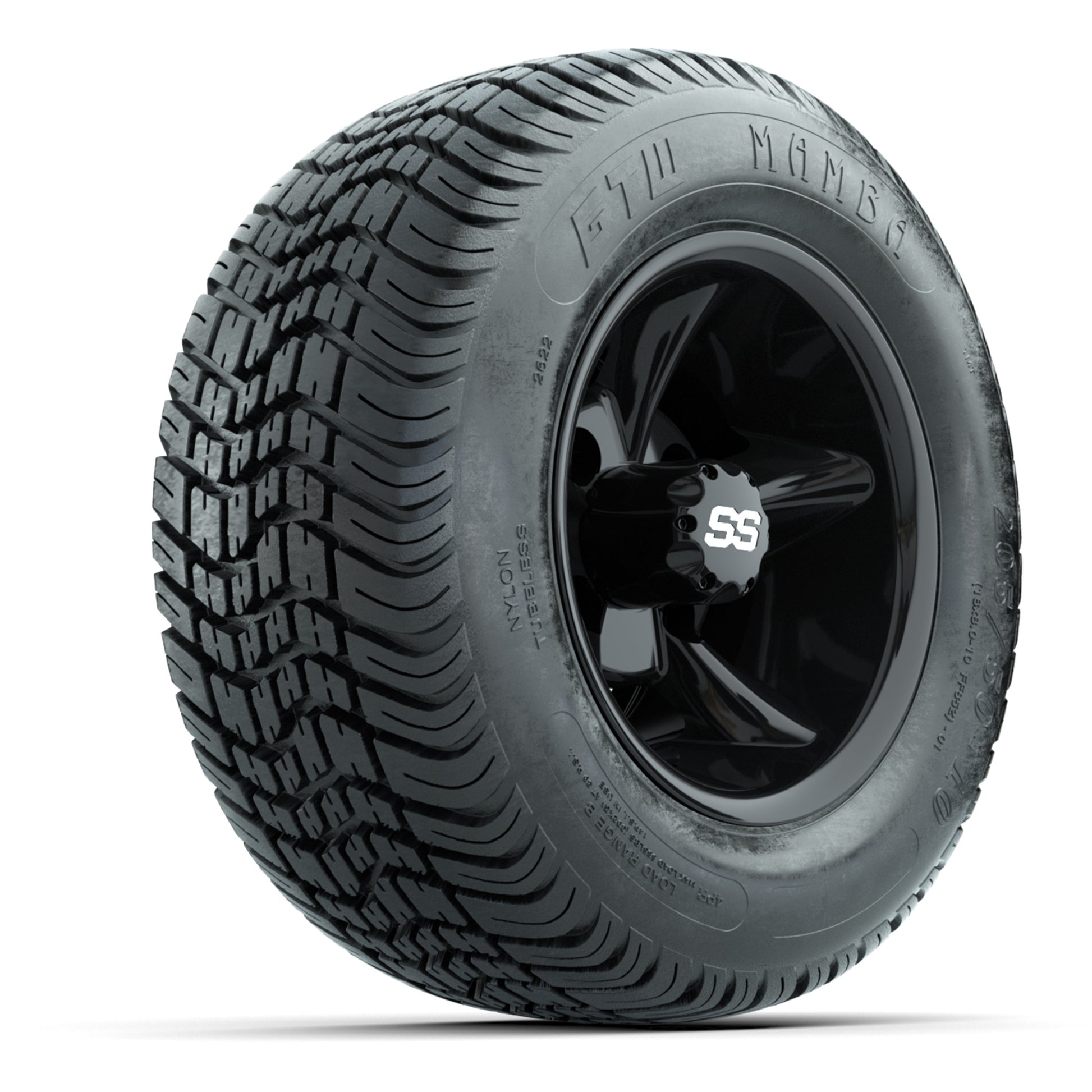 GTW Godfather Black 10 in Wheels with 205/50-10 Mamba Street Tires – Full Set