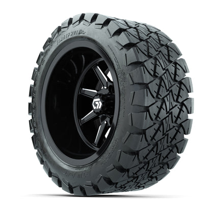 GTW Reaper Black/Machined 14 in Wheels with 22X10-14 Timberwolf All-Terrain Tires – Full Set