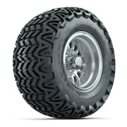 GTW Medusa Silver and Machined Wheels with 20in Predator A-T Tires - 10 Inch