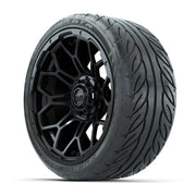 GTW Bravo Matte Black 15 in Wheels with 215/40-R15 Fusion GT - 3/4 view