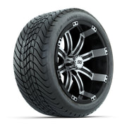 Set of (4) 14 inch GTW Tempest Machined/Black Wheels with GTW Mamba Street Tires