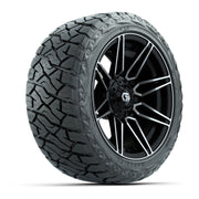 GTW Stealth Gloss Black/Machined 14 in Wheels with 23x10.00-R14 Maverick All-Terrain Tires – Full Set