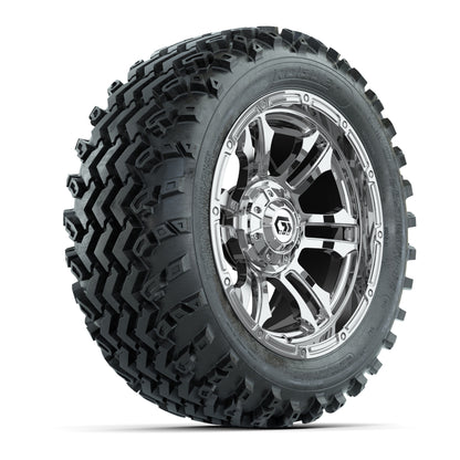 GTW® Shogun Chrome 14 in Wheels with 23X10-14 Rogue All-Terrain Tires – Full Set
