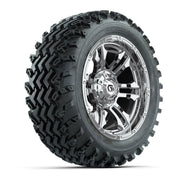 GTW® Shogun Chrome 14 in Wheels with 23X10-14 Rogue All-Terrain Tires – Full Set