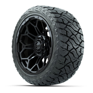 GTW Bravo Matte Black 14 in Wheels with 23x10.00-R14 Maveric - 3/4 view