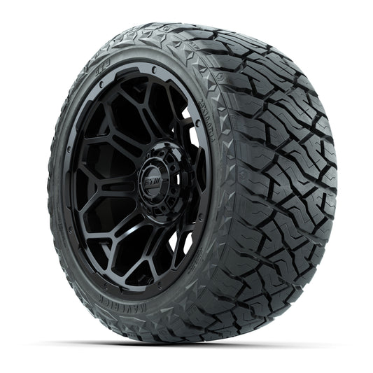 GTW Bravo Matte Black 14 in Wheels with 23x10.00-R14 Maveric - 3/4 view