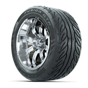 GTW® Tempest Chrome 14 in Wheels with 255/45-R14 Fusion GTR  - 3/4 view
