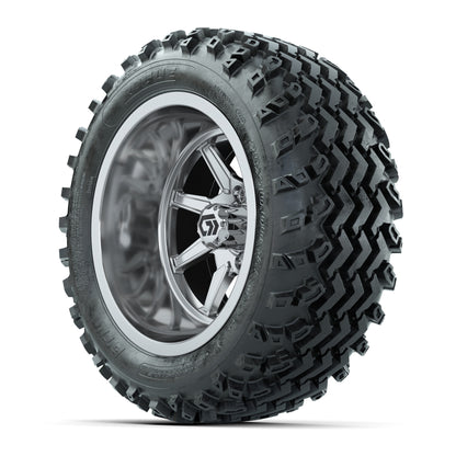 GTW Reaper Chrome 14 in Wheels with 23X10-R14 Rogue All-Terrain Tires – Full Set