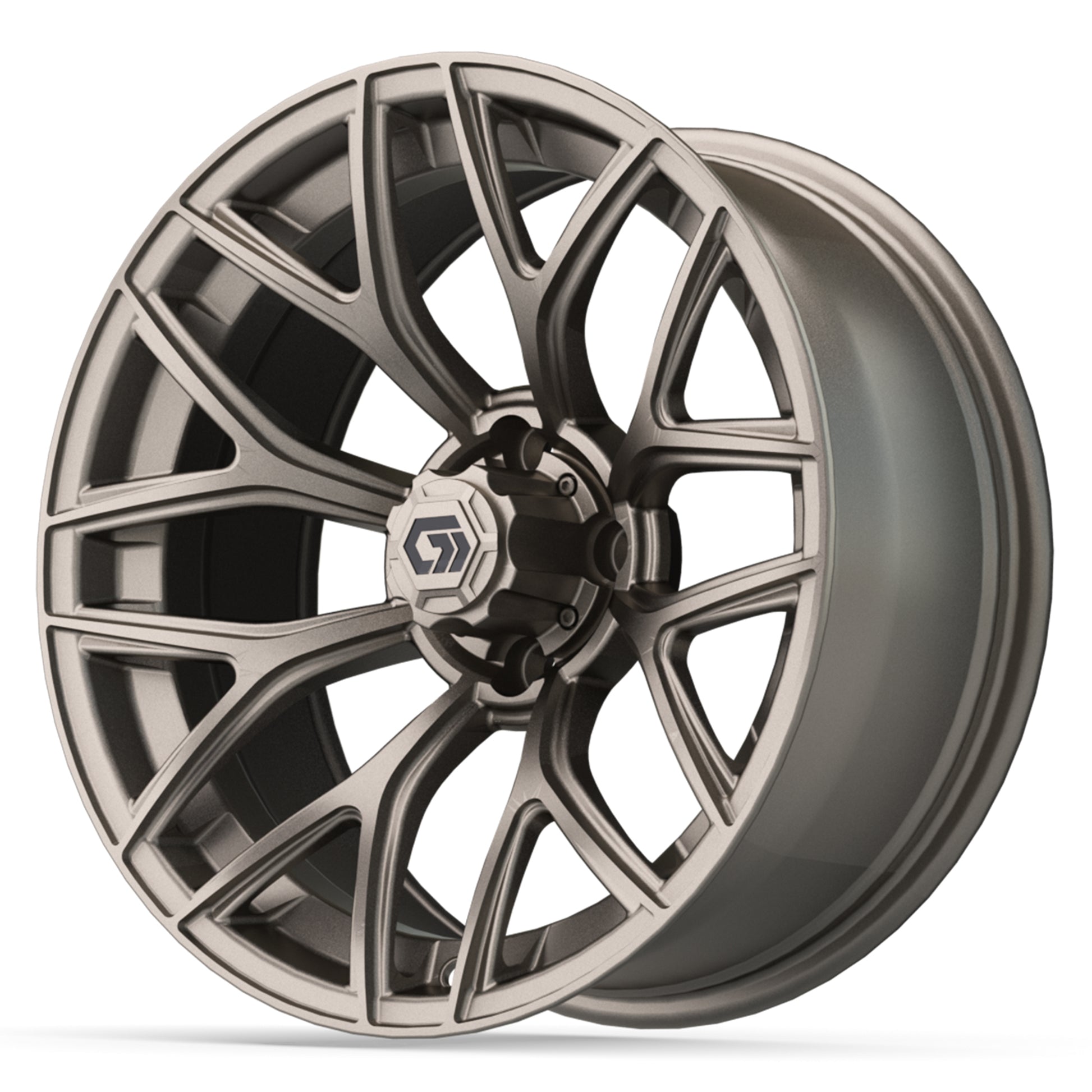 Monaco 16 inch GTW golf cart wheel - Matte Bronze