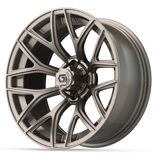 Monaco 16 inch GTW golf cart wheel - Matte Bronze