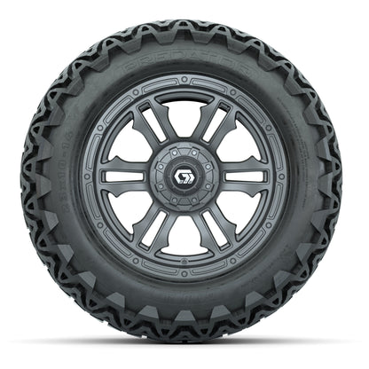 GTW® Shogun Gunmetal 14 in Wheels with 23x10-14 Predator All - front view