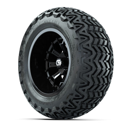 GTW Assault Gloss Black 14 in Wheels with 23X10-14 Predator All-Terrain Tires – Full Set